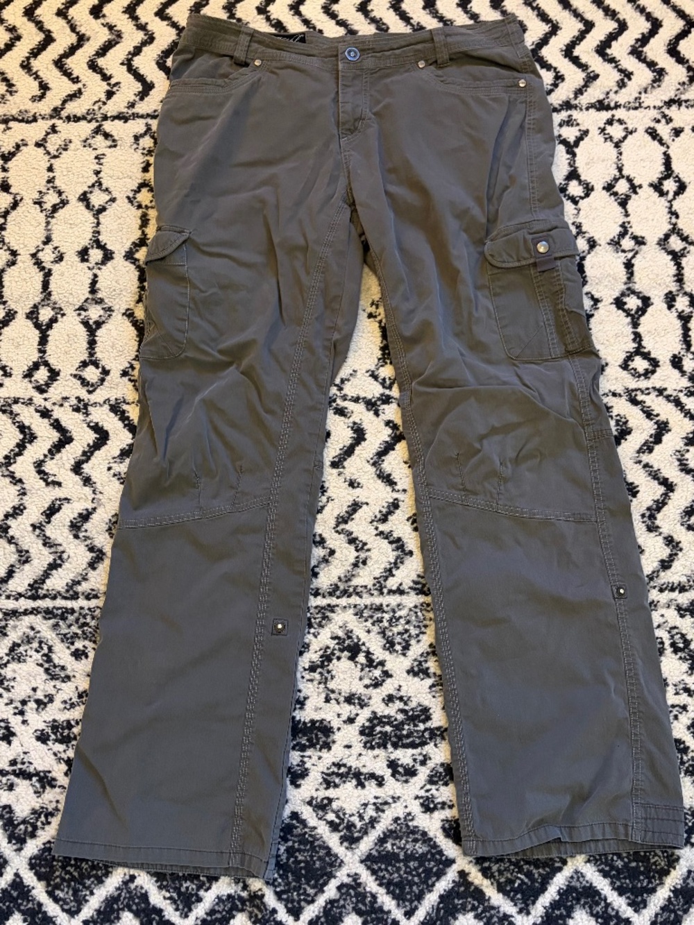 Kuhl Women’s Splash Roll Up Hiking Cargo Pants 12 Gray Outdoors Camping Gorpcore